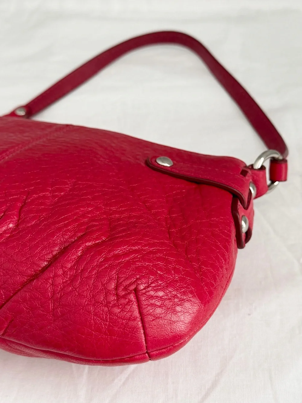 Vintage Coach Red Leather Mini Bag Wristlet